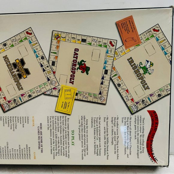 Vintage Monopoly Michiganopoly University of Michigan Alumni College New Sealed - Picture 5 of 7